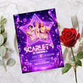 Kpop demon Hunters birthday Invitation template Editable Canva Digital Download
