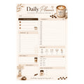 Coffee Themed Daily Planner, Elegant Daily Planner Printable Canva Digital Download