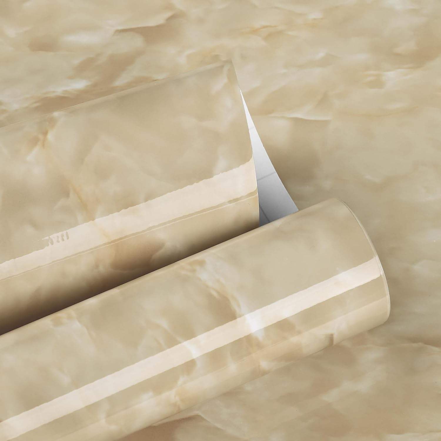 Luxury White Marble Peel and Stick Wallpaper | Gold Veined Self-Adhesive Removable Wallpaper