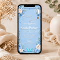 Cielto Lindo Baby Shower Vedio Invitation template Editable Canva